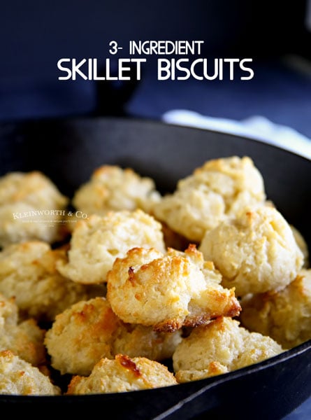 3-Ingredient Skillet Biscuits