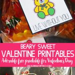 Beary Sweet Printable Valentines