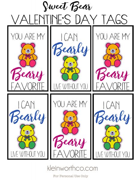 Berry Sweet Printable Valentines