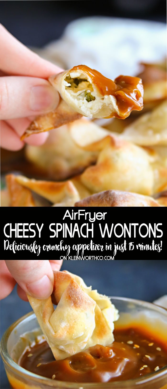 Cheesy Spinach Wontons - In Just 15 Minutes