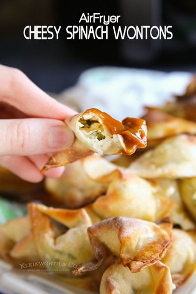 Cheesy Spinach Wontons - In Just 15 Minutes