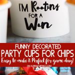 Funny Decorated Party Cups for Chips