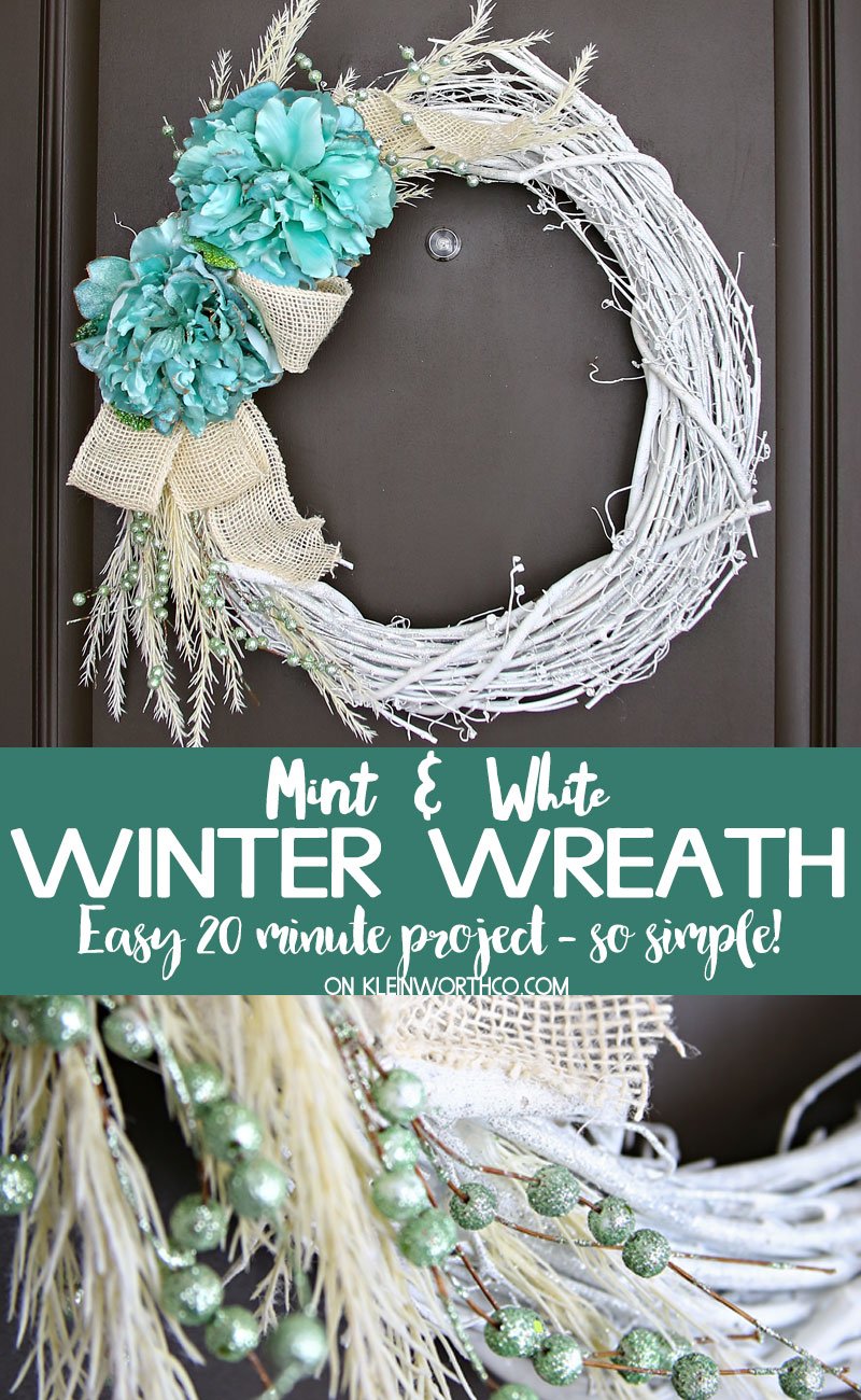 Mint & White Winter Wreath