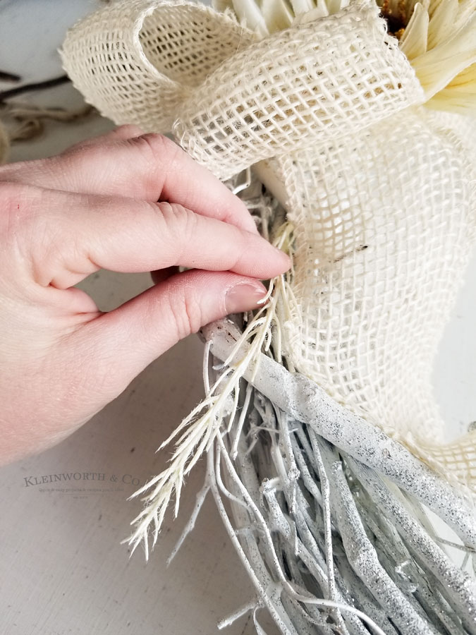 wreath tutorial - attach branches