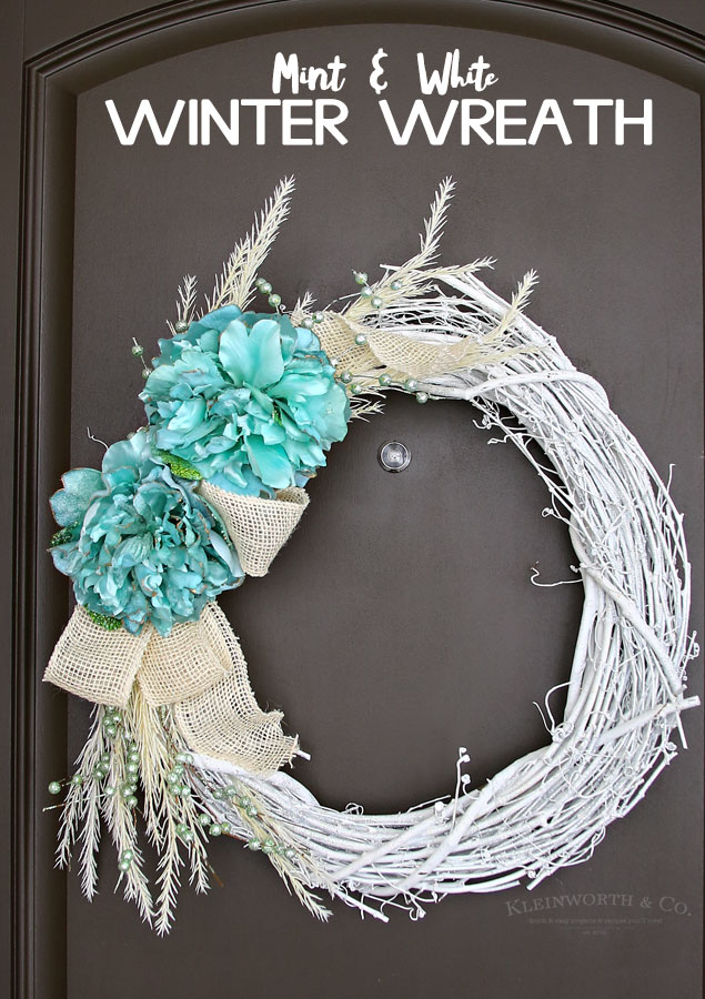 Mint & White Winter Wreath