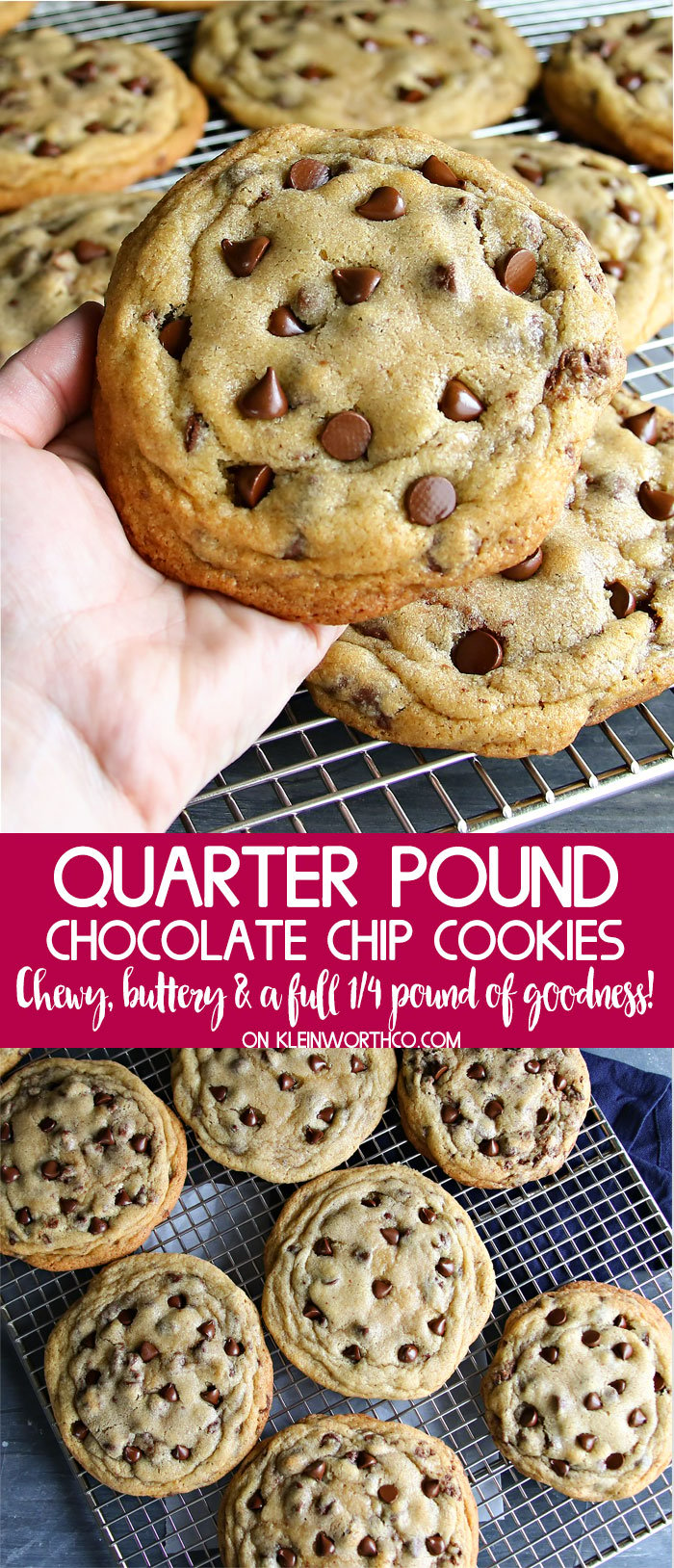 Quarter Pound Chocolate Chip Cookies