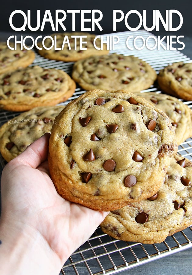 Quarter Pound Chocolate Chip Cookies