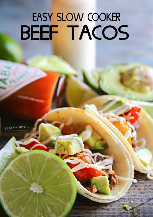 Slow Cooker Beef Tacos with TABASCO® Sauce Crema