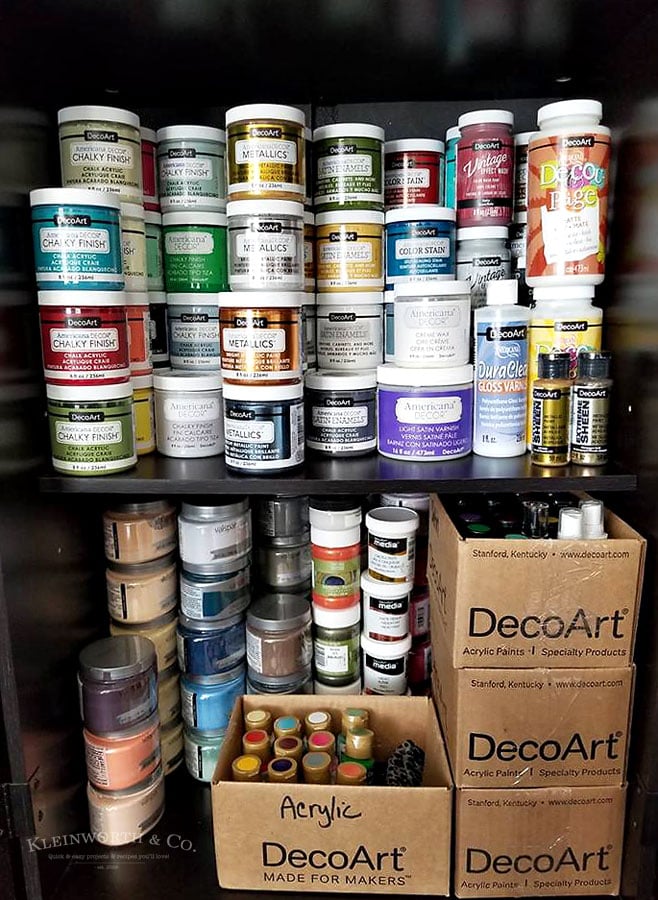 Craft Room & Office Tour 2018 paint storage