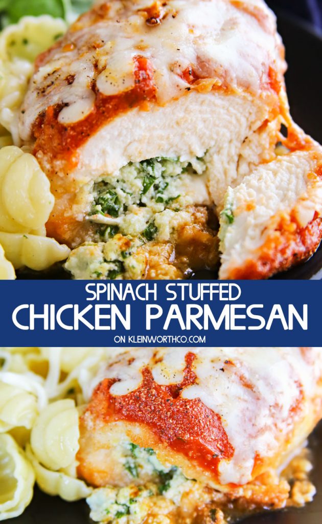 Spinach Stuffed Chicken Parmesan - Kleinworth & Co