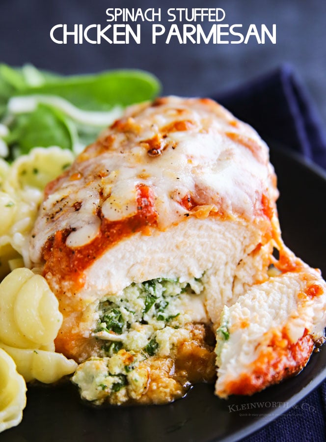 Spinach Stuffed Chicken Parmesan