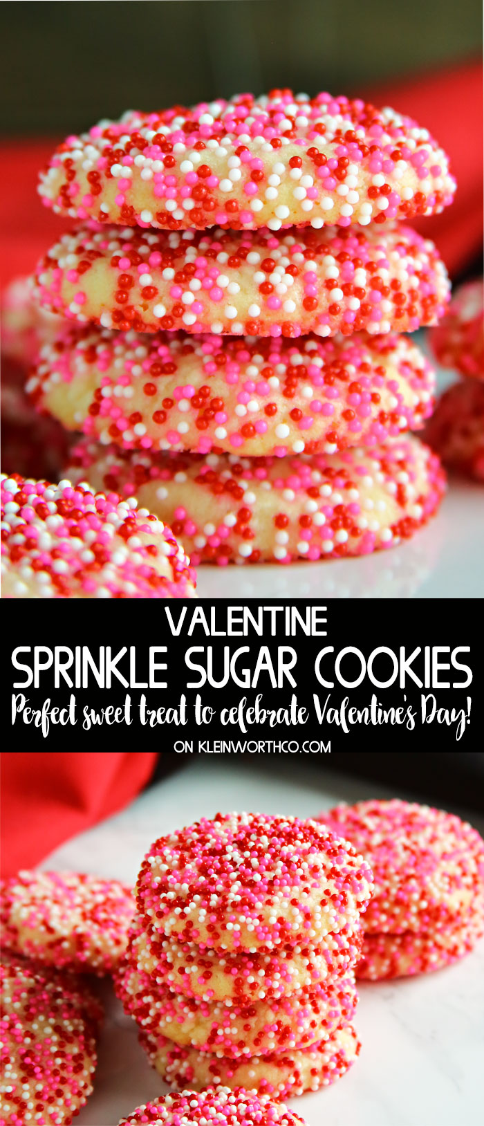 Valentine Sprinkle Sugar Cookies