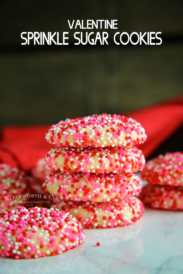 Valentine Sprinkle Sugar Cookies
