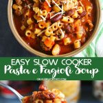 Slow Cooker Pasta e Fagioli Soup