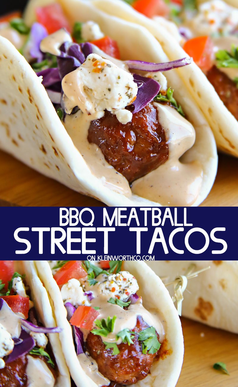 BBQ Meatball Street Tacos