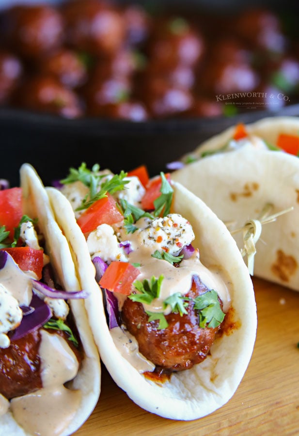 BBQ Meatball Street Tacos recipe