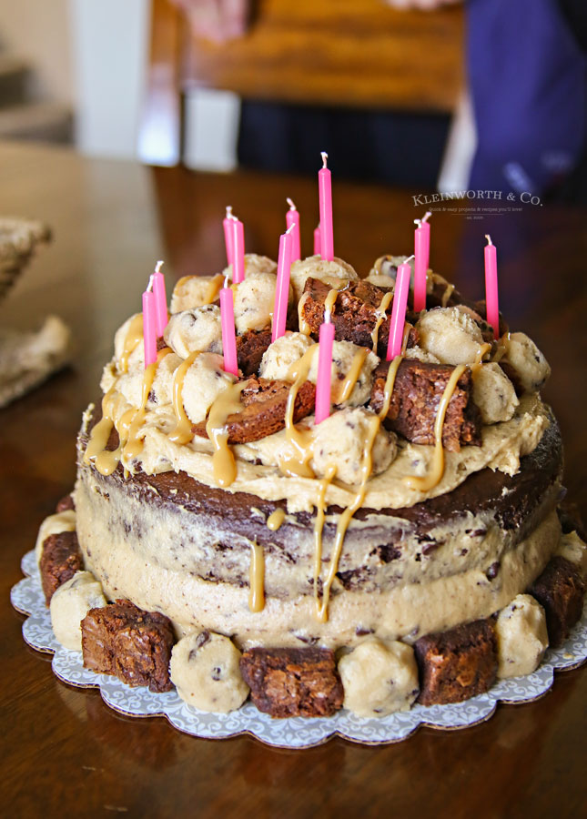 brownie cookie dough cake