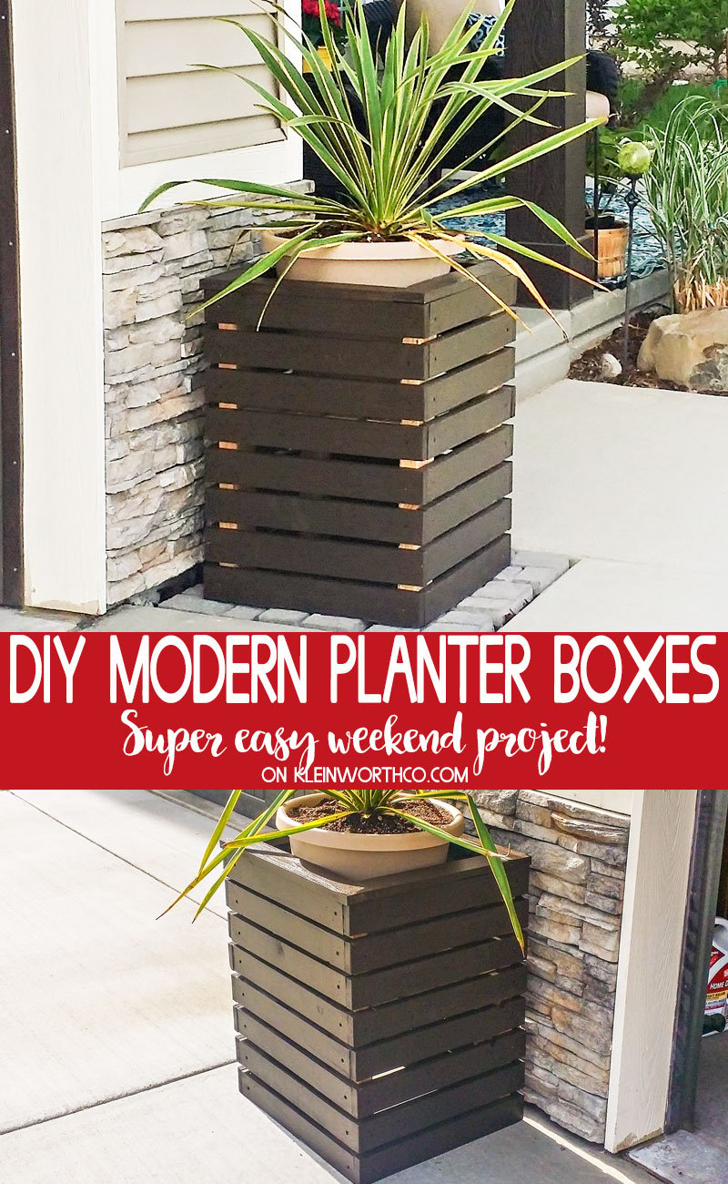 DIY Modern Planter Boxes