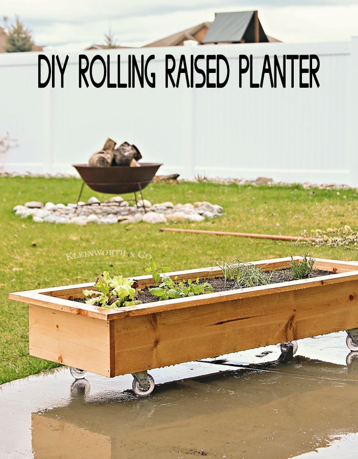 DIY Rolling Planter Box