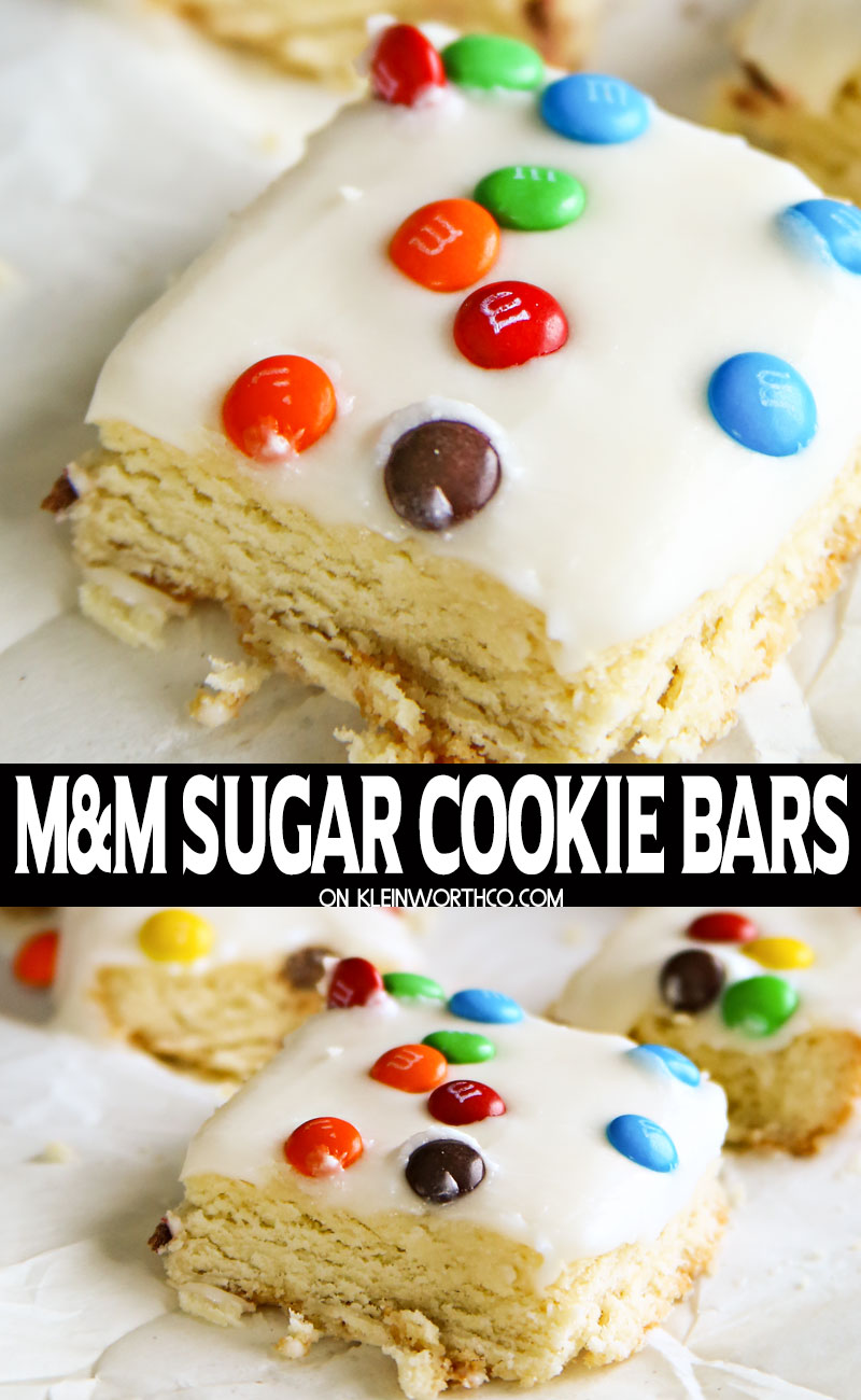 M&M Sugar Cookie Bars