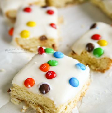 M&M Sugar Cookie Bars