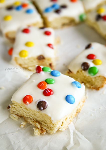 M&M Sugar Cookie Bars