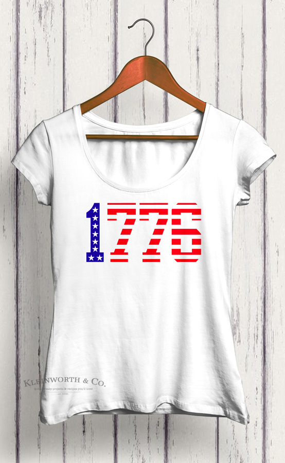 1776 Patriotic T-Shirt iron on