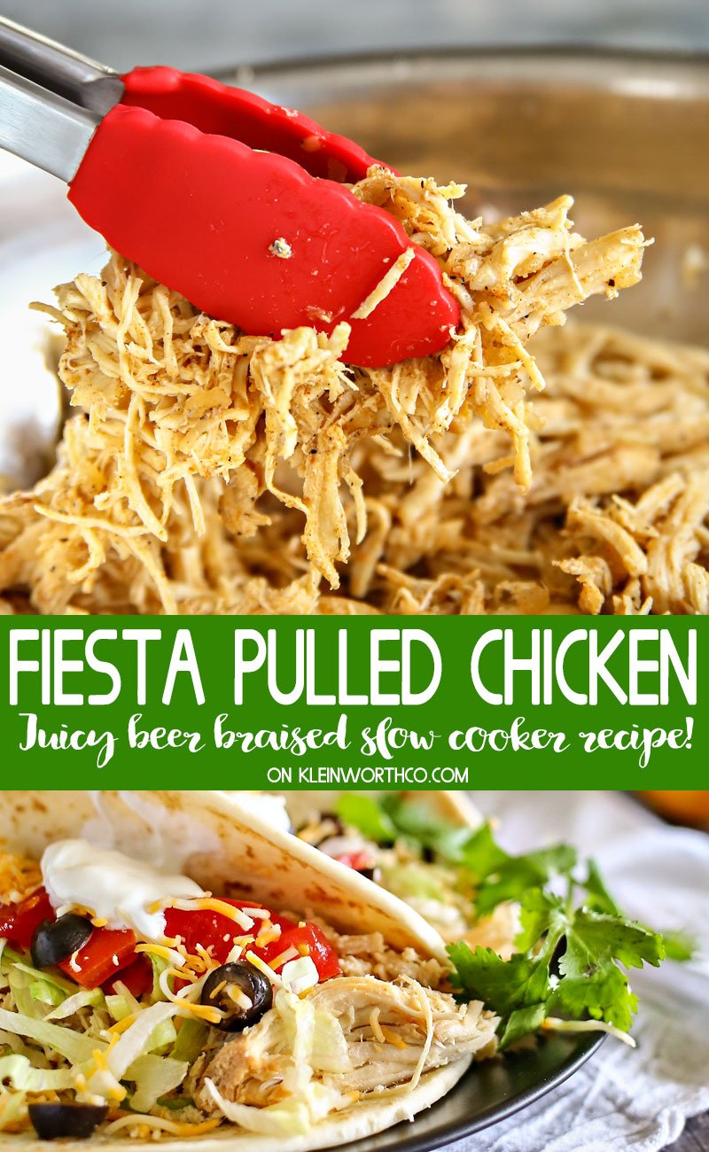 Beer Braised Fiesta Pulled Chicken - Taste of the Frontier