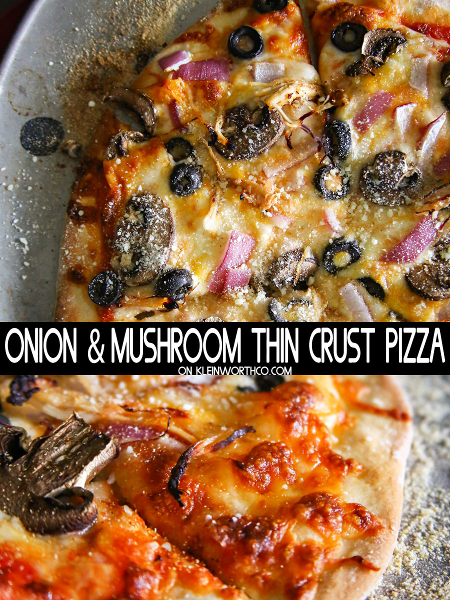 Onion & Mushroom Thin Crust Pizza