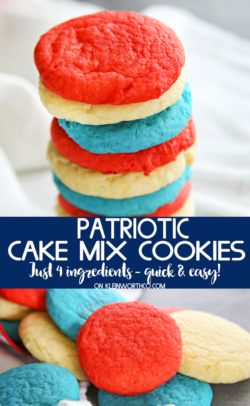 Patriotic Cake Mix Cookies