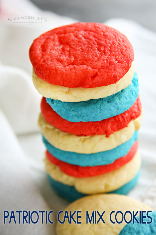 Patriotic Cake Mix Cookies