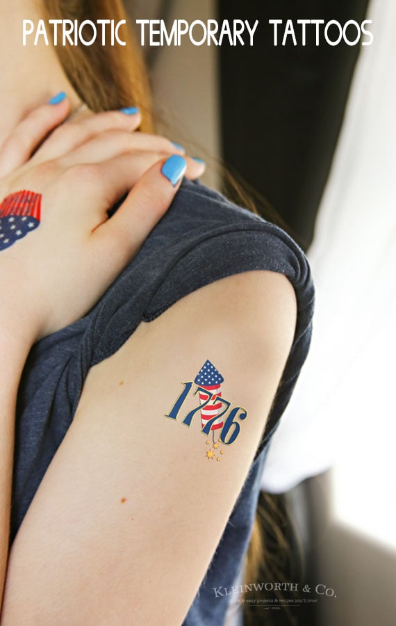 Free Printable Patriotic Temporary Tattoos
