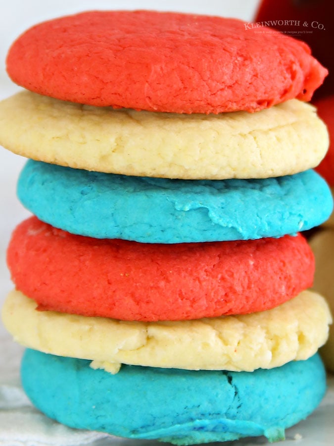 red white and blue cookie recipe