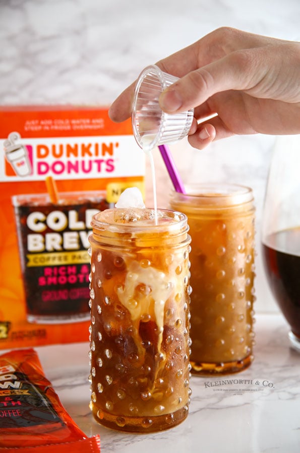 Salted Caramel Cold Brew Coffee - add cream