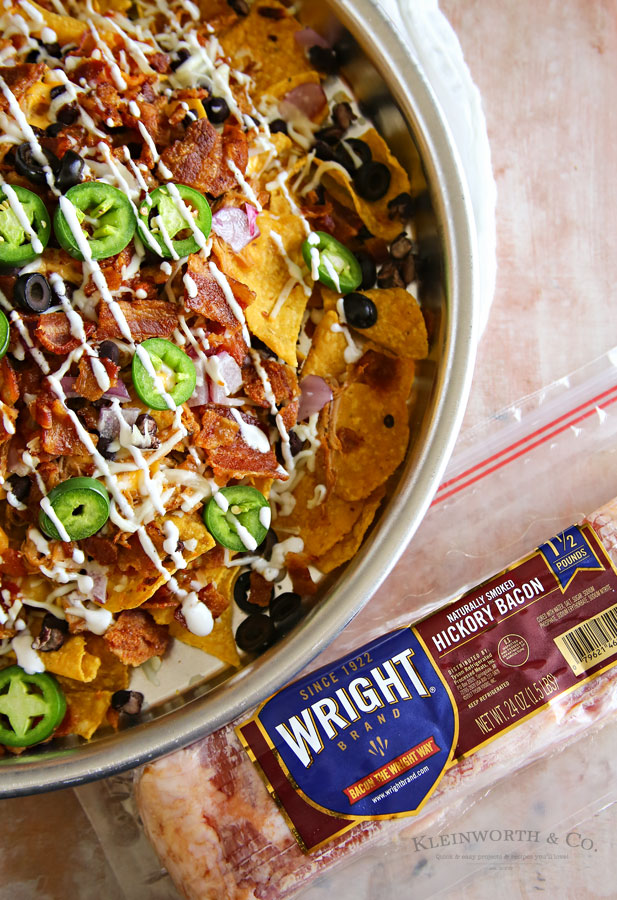 wright bacon - Smoked BBQ Bacon Nachos