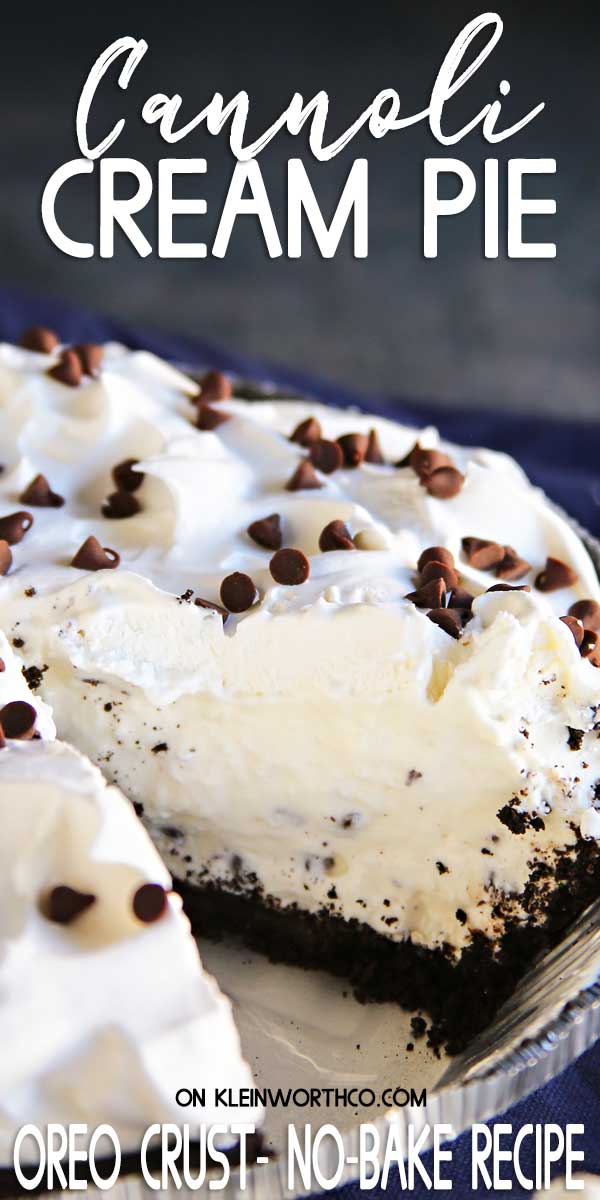 Easy Oreo Cannoli Cream Pie