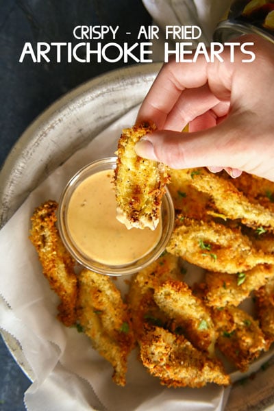 Crispy Air Fried Artichoke Hearts