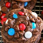 Chewy Patriotic Brownie Cookies