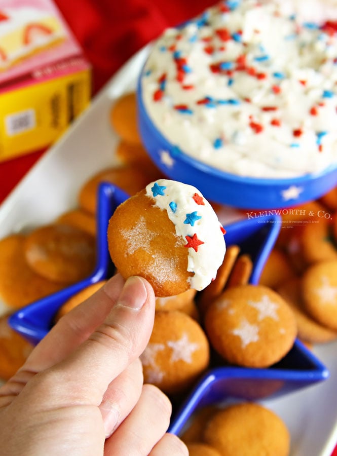 Patriotic Cake Batter Dessert