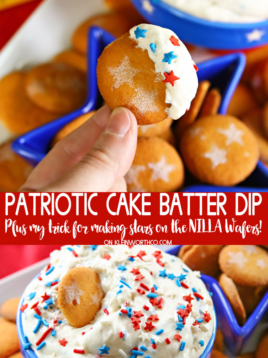 Patriotic Cake Batter Dip