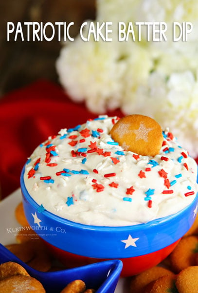 Patriotic Cake Batter Dip