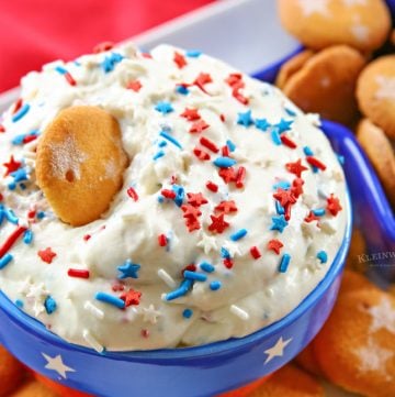 Patriotic Cake Batter Dip