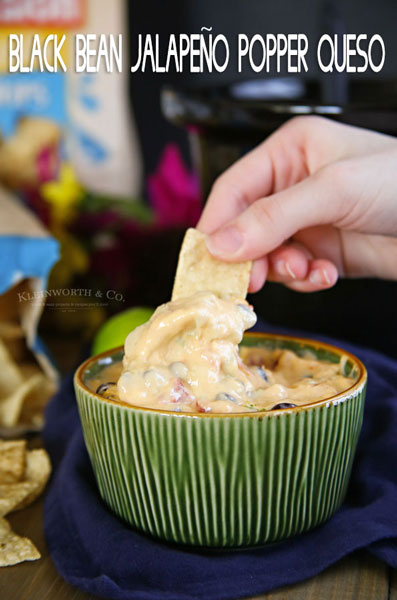 Black Bean Jalapeño Popper Queso