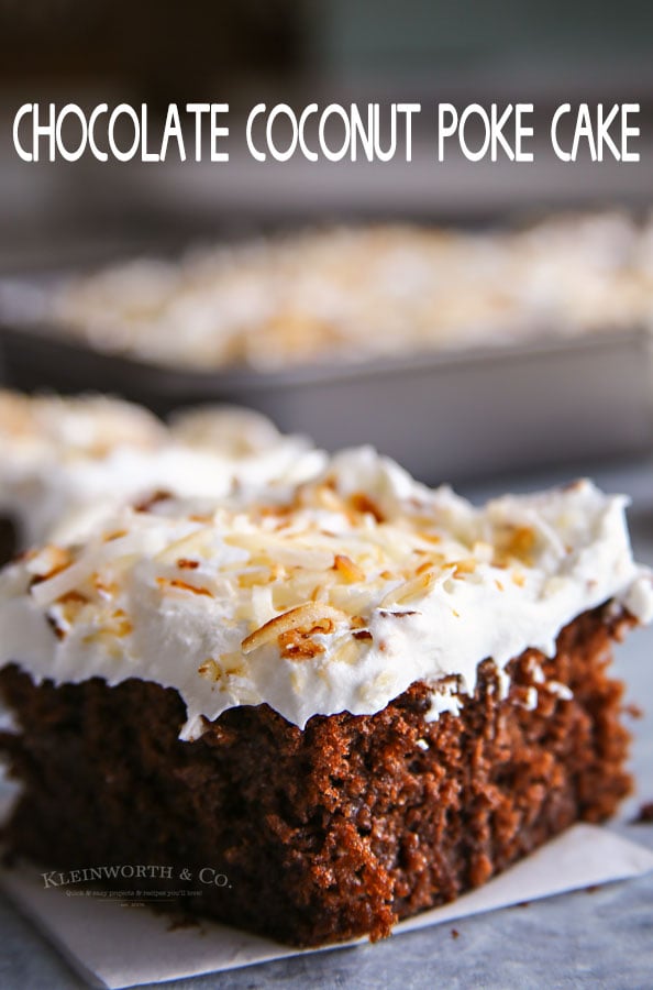 Chocolate Coconut Poke Cake