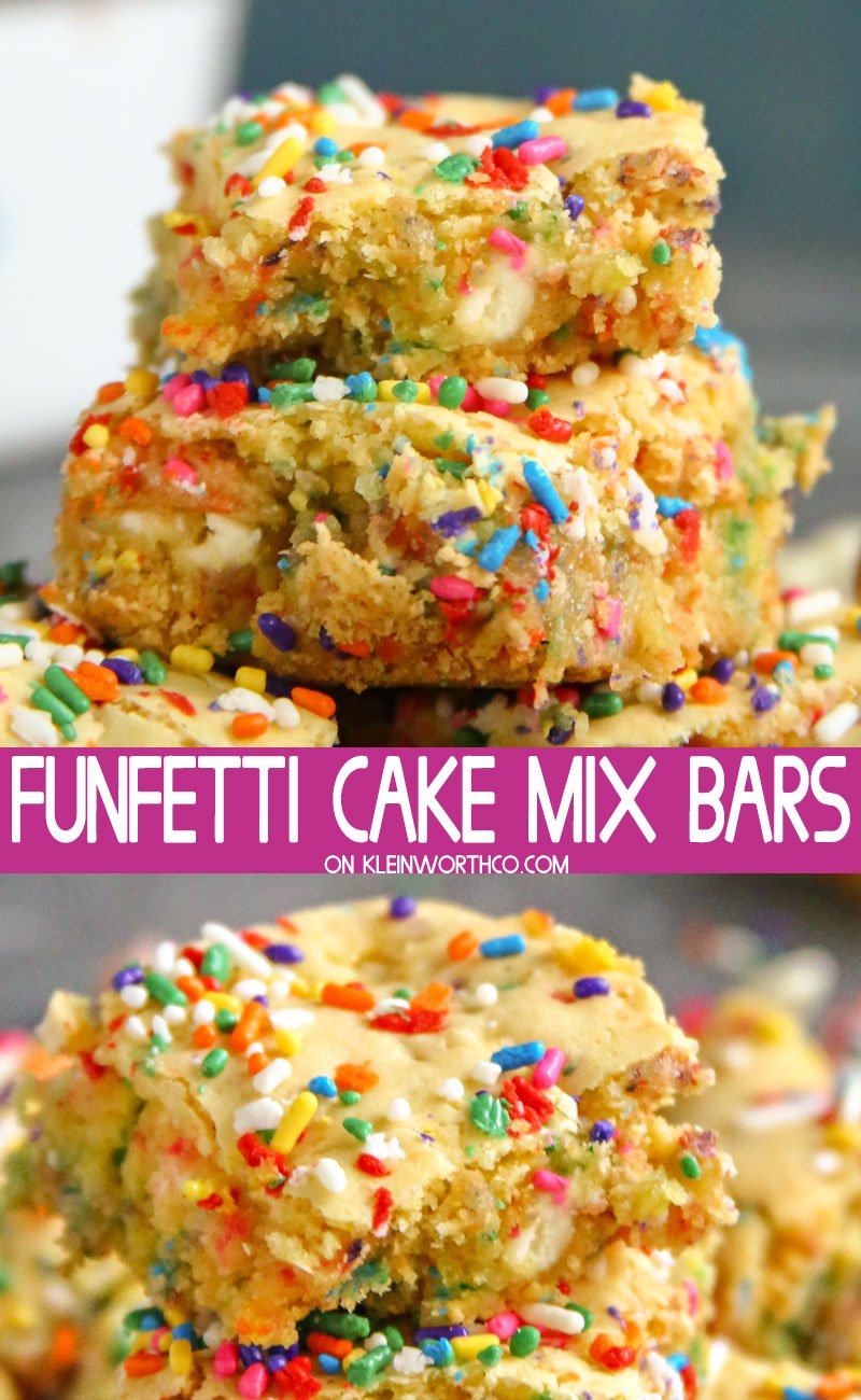 Funfetti Cake Mix Bars