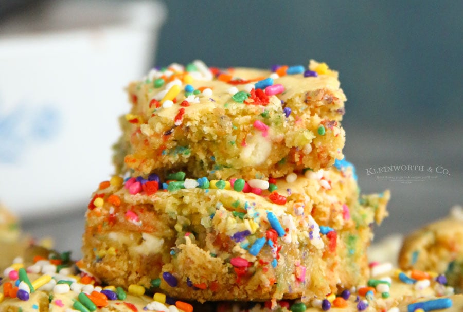 Funfetti Cake Mix Bars