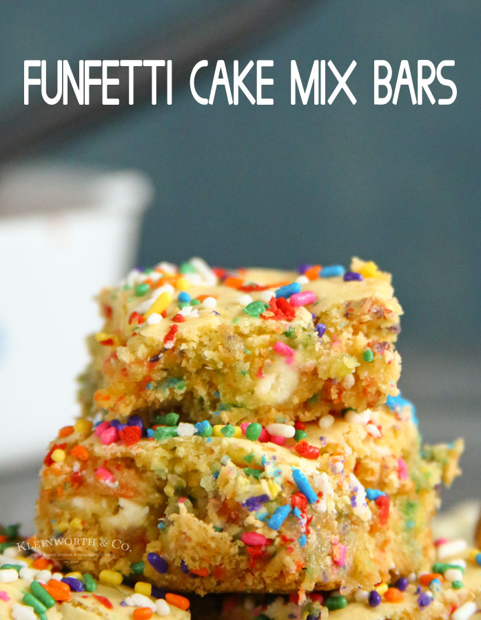 Funfetti Cake Mix Bars