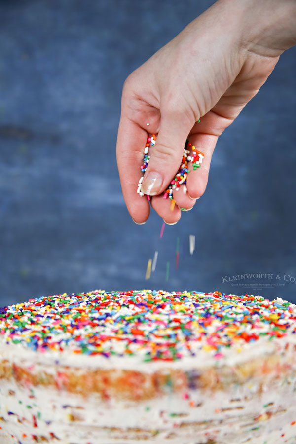 rainbow sprinkles - Homemade Funfetti Cake