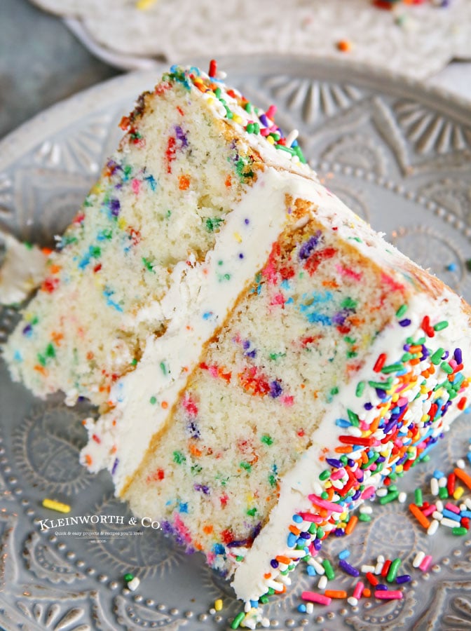 Homemade Funfetti Cake sprinkles