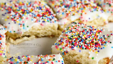 Birthday Frosted Sugar Cookie Bars - 